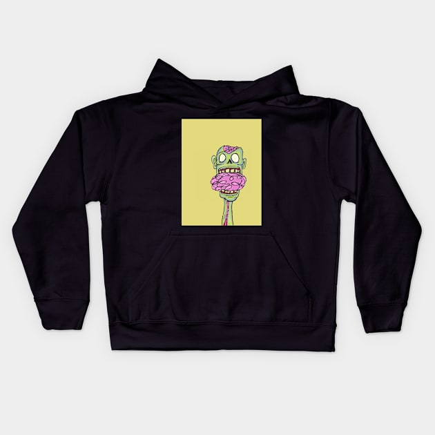 Zombie Brains Kids Hoodie by BrandxbyCristina